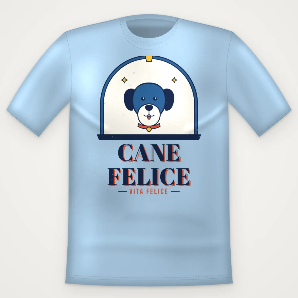 T-Shirt "CANE FELICE"