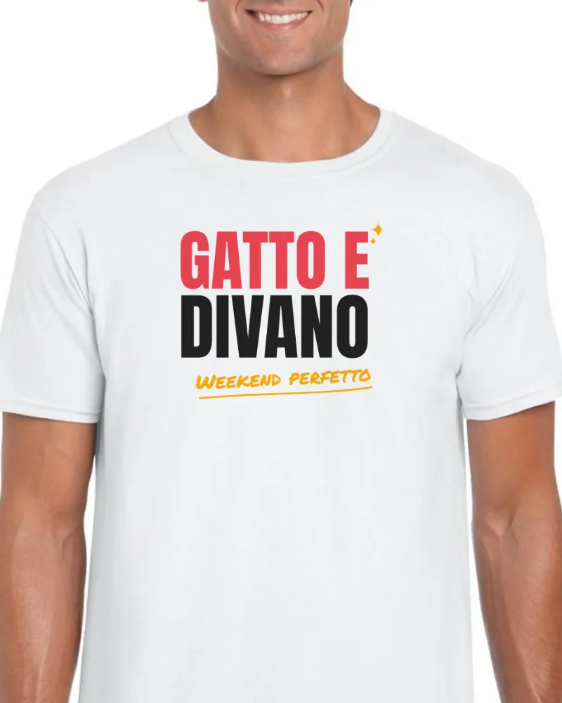 T-Shirt "GATTO E DIVANO"