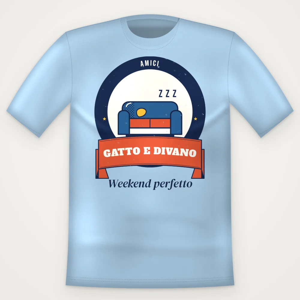 T-Shirt "GATTO E DIVANO"