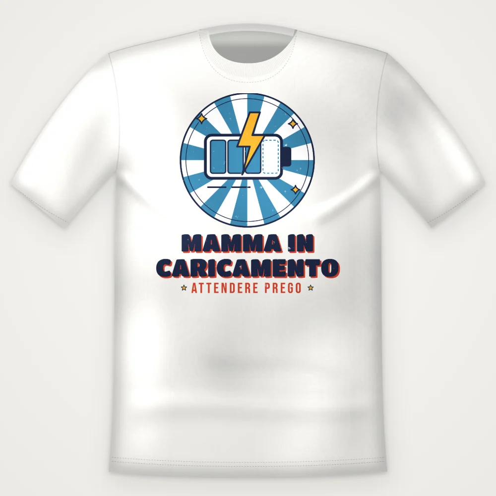 T-Shirt "MAMMA IN CARICAMENTO"