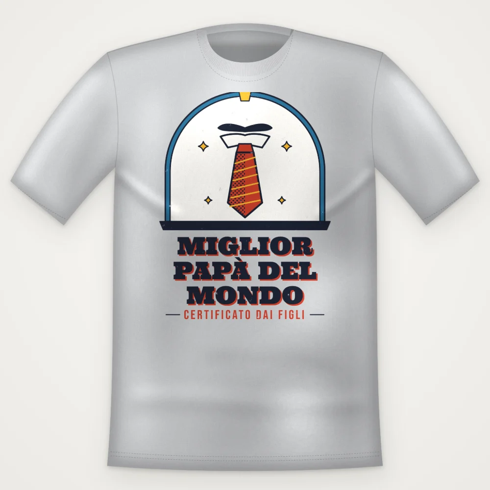 T-Shirt "MIGLIOR PAPA DEL MONDO"