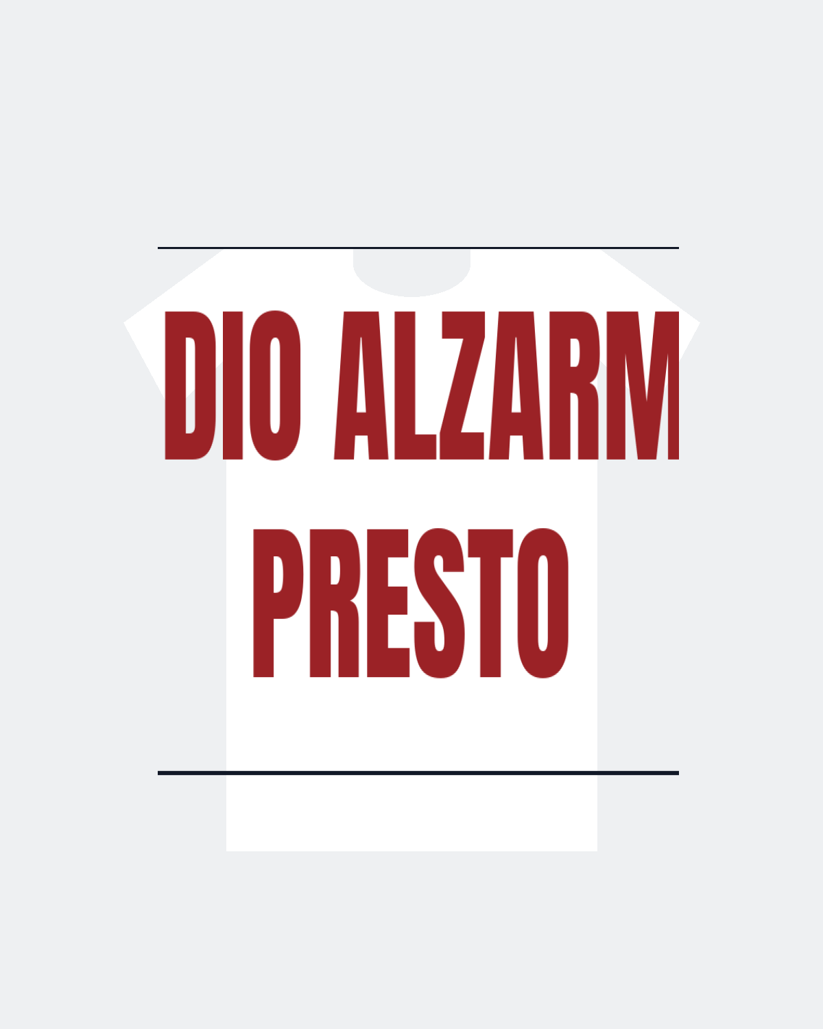 T-Shirt "ODIO ALZARMI PRESTO"